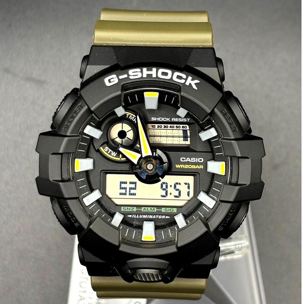 Casio G-Shock GA-700TU-1A3 Two-Tone Utility Olive Green Men’s Watch NIBWT